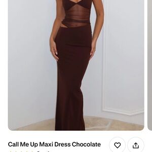 Elegant Brown Maxi Dress